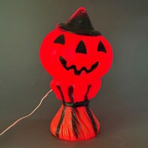 Halloween Vintage Jack-O-Lantern Blow Mold Illuminated Empire Plastic Corp 1969